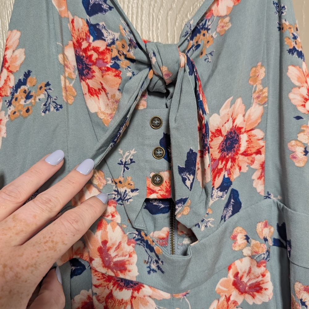 Floral Tie-Front Top